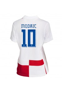 Kroatië Luka Modric #10 Voetbaltruitje Thuis tenue Dames EK 2024 Korte Mouw